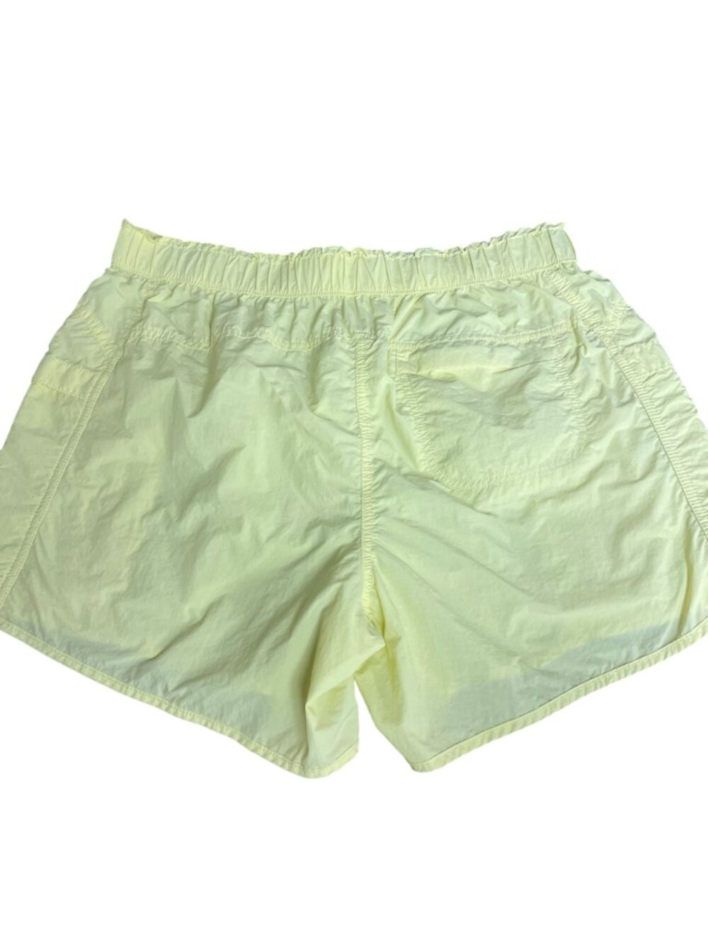 Free People Movement In The Wild Athletic Shorts Yellow Sz LG Utility Pocket - Picture 2 of 5